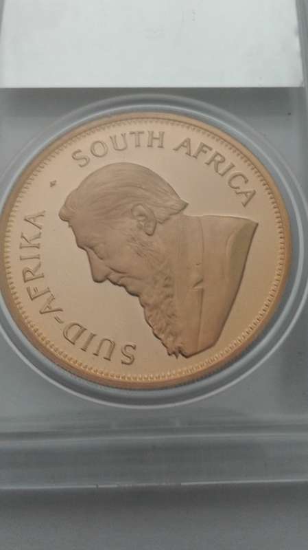 1983 PROOF GRADED 1 OUNCE KRUGER  WITH CERTIFICATE and original box